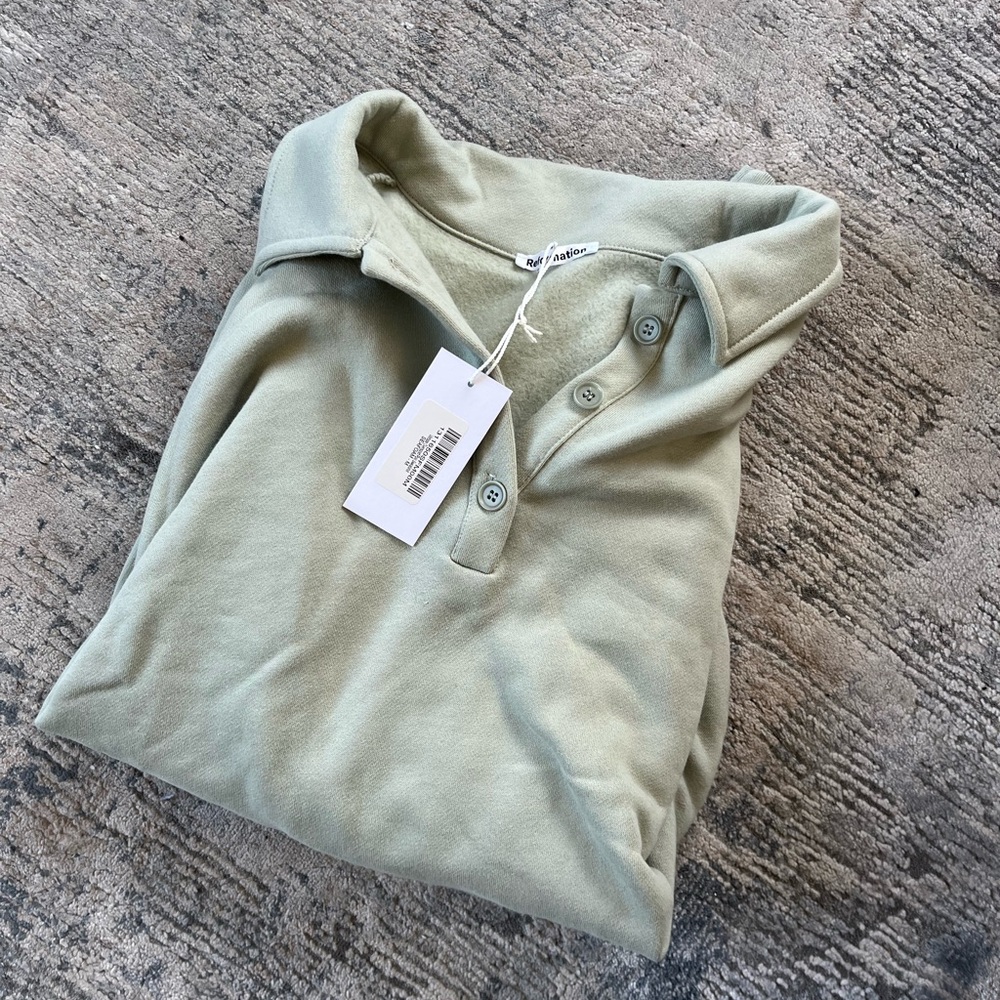 NWT Reformation Polo Sweater